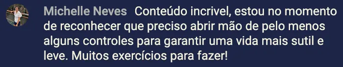 relato de michelle neves sobre a imersão